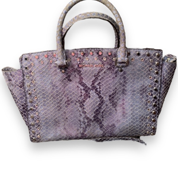 Michael Kors Selma Limited Edition Leather Python Crossbody - Picture 3 of 14